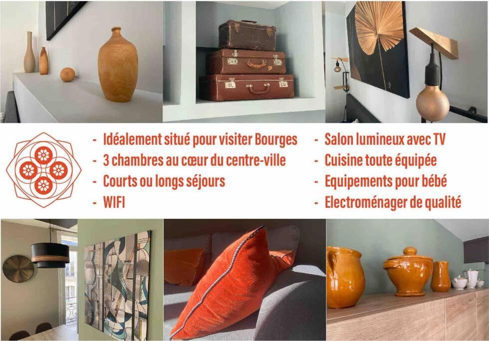 Les Quatre Piliers - 1 Min Palais Jacques Coeur Apartment Bourges Exterior foto